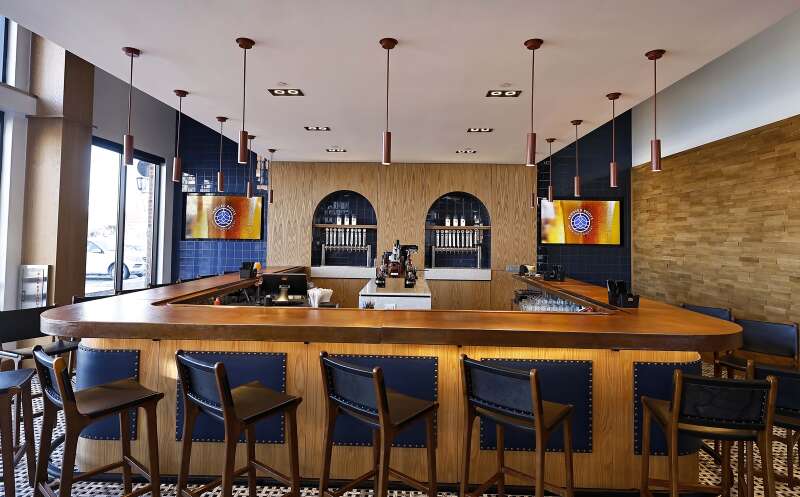 Bar area at Tangled Roots Craft Beer and Kitchen South Barrington