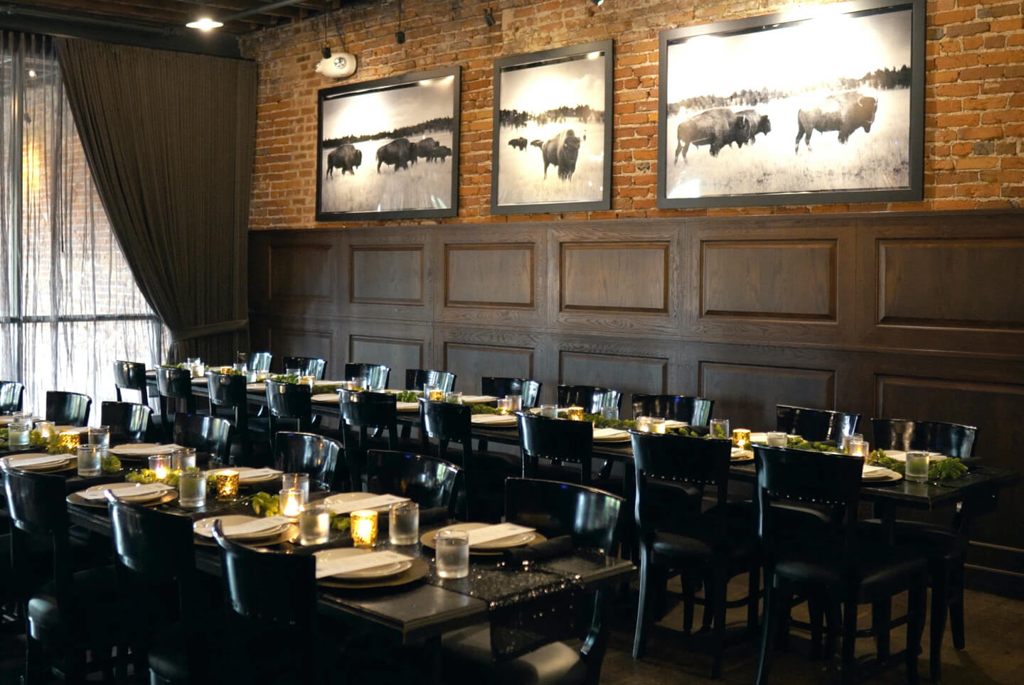 lone buffalo private dining room tables