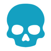 blue skull medallion