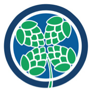 medallion of four hops in the shape of a four leaf clover