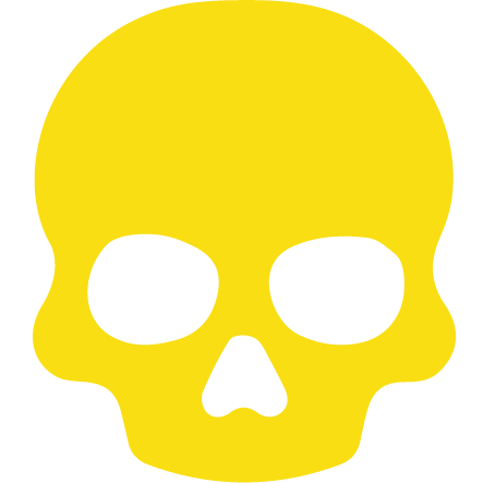 yellow skull medallion